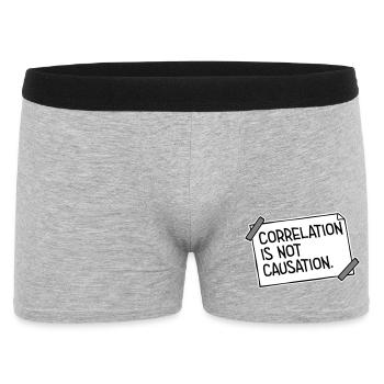 Correlation Is Not Causation Nerd Science - Men's Boxer Shorts - heather grey - Front