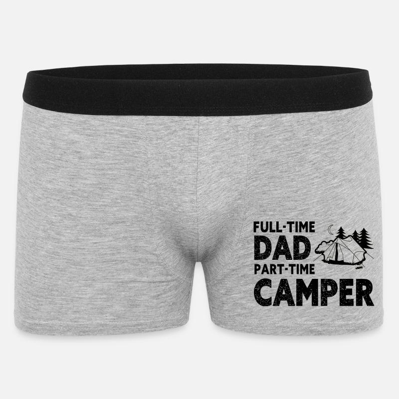 Full-Time Dad Part-Time Camper – Dad Gift - Boxer Homme - gris chiné