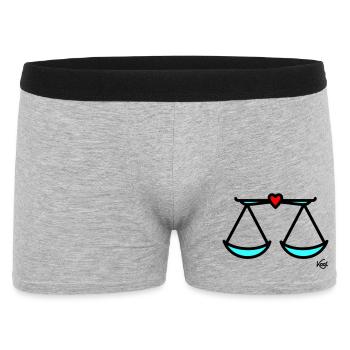 Waage groß - Männer Boxer Shorts - Grau meliert - Vorne