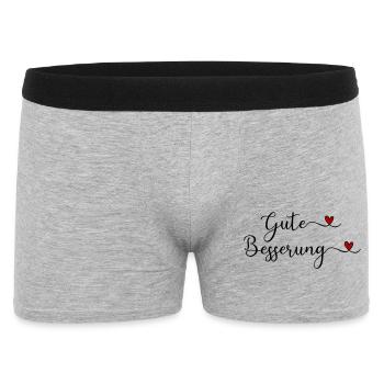 Gute Besserung - Männer Boxer Shorts - Grau meliert - Vorne