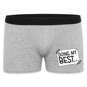Doing My Best Funny Honest Motivational Saying - Men's Boxer Shorts - heather grey - Front