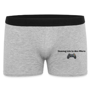 Gaming wie in den 90ern - Männer Boxer Shorts - Grau meliert - Vorne
