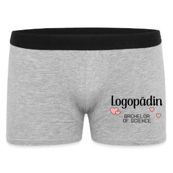 Bachelorstudium Logopädie Logopädin - Männer Boxer Shorts - Grau meliert - Vorne