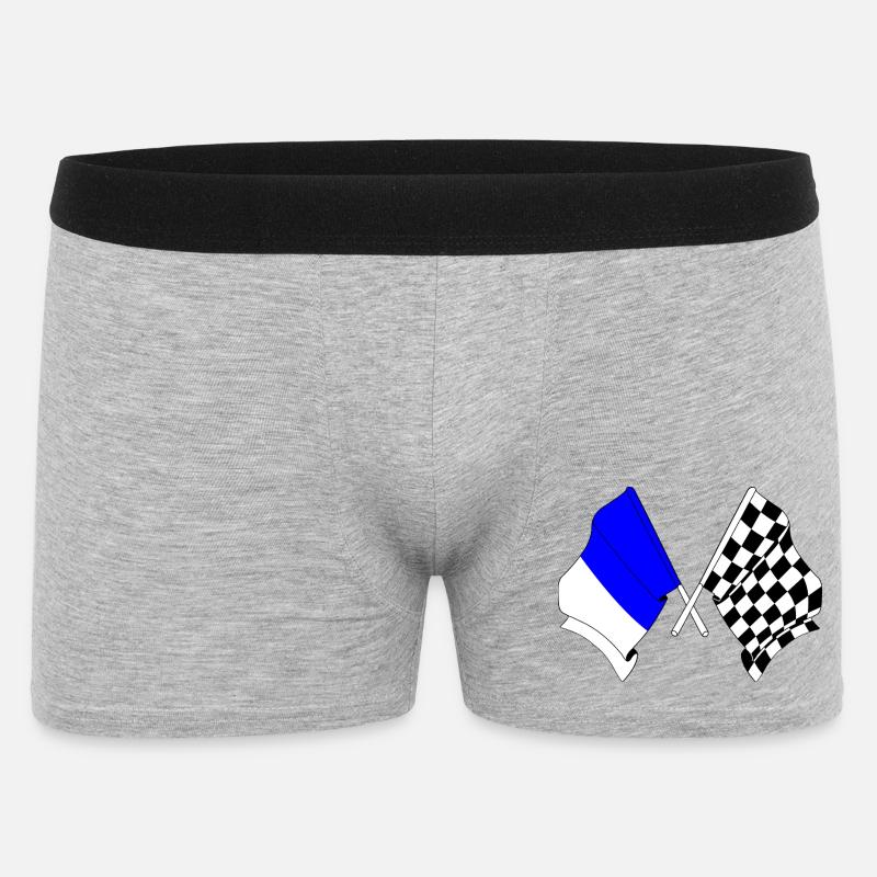 Drapeaux de course de Spa - Boxer Homme - gris chiné