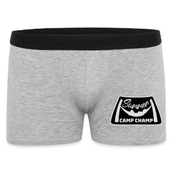 Summer Camp Champ Fun Kids Outdoor Adventure - Men's Boxer Shorts - heather grey - Front
