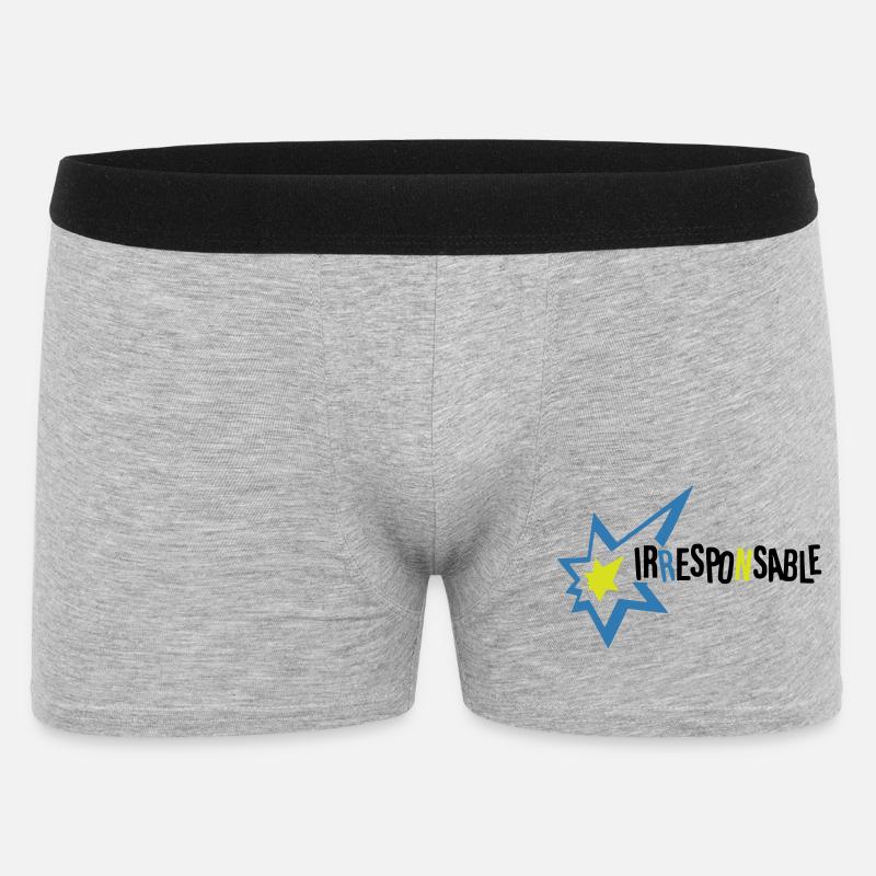 Irresponsable - Boxer Homme - gris chiné