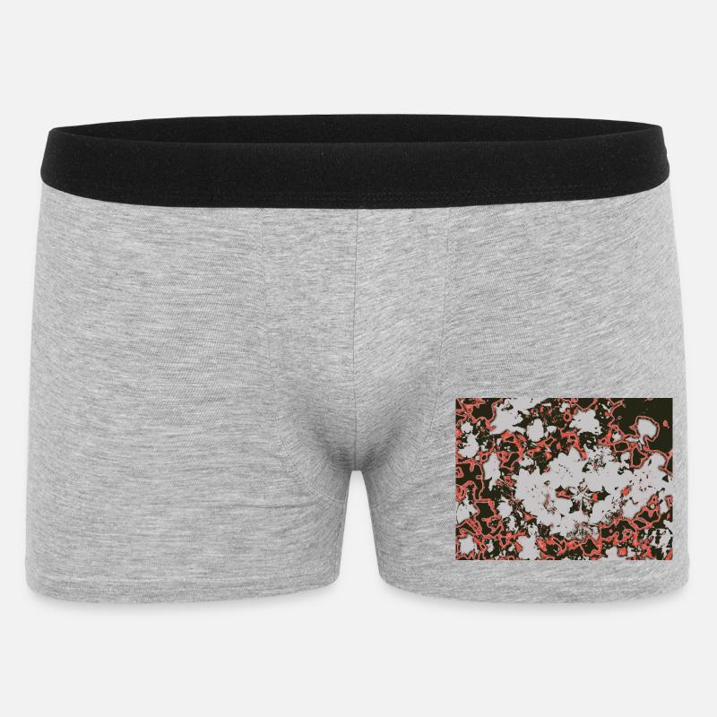 Red Nebula Abstract Pattern - Men's Boxer Shorts - heather grey