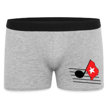 Maastricht Music & Pride - Männer Boxer Shorts - Grau meliert - Vorne