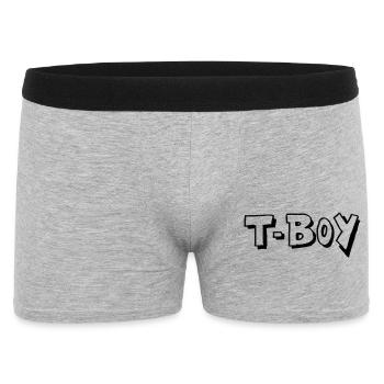 T-Boy Transboy LGBTQ Pride - Illustration - Men's Boxer Shorts - heather grey - Front