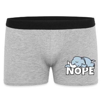 Lazy Elephant Nope Not Today Lazy Africa - Men's Boxer Shorts - heather grey - Front