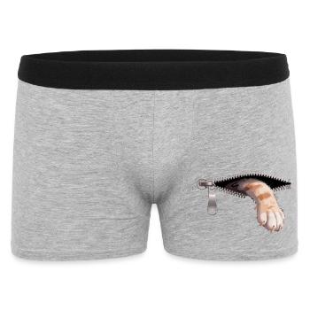 Fermeture éclair pour chat Maman de chat Chat mignons Chats - Boxer Homme - gris chiné - Devant