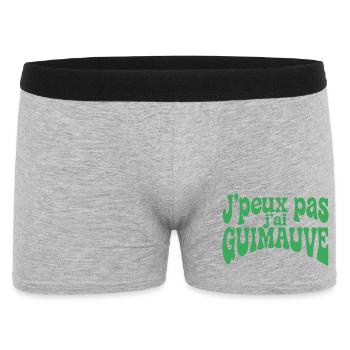 J'peux pas j'ai guimauve vert - Boxer Homme - gris chiné - Devant