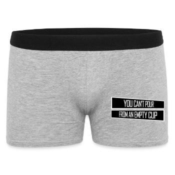 You Can't Pour From An Empty Cup Selbstfürsorge - Männer Boxer Shorts - Grau meliert - Vorne