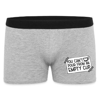 On ne peut pas verser dans un gobelet vide Soins personnels - Boxer Homme - gris chiné - Devant