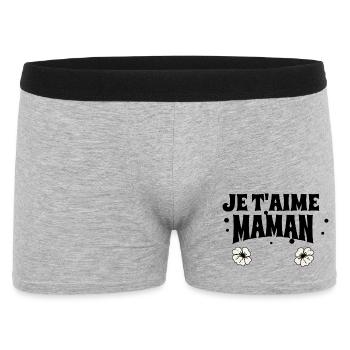 I love you mom - Men's Boxer Shorts - heather grey - Front