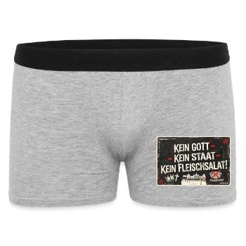 Ich bin ein Graslutscher - Vegan-Spruch - Männer Boxer Shorts - Grau meliert - Vorne