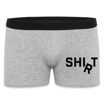 Shirt R falls around Slogan Motif - Men's Boxer Shorts - heather grey - Front