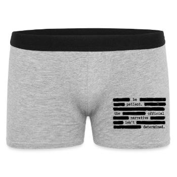Soyez patient avec l’approbation officielle du gouvernement - Boxer Homme - gris chiné - Devant