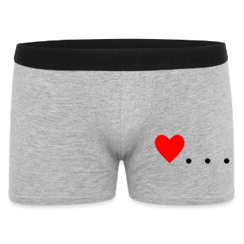 Cœur à trois points – Conception de symboles - Boxer Homme - gris chiné - Devant