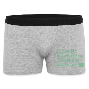 Karneval Das Ist Kein Kostüm Fasching Halloween - Männer Boxer Shorts - Grau meliert - Vorne