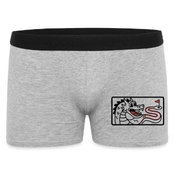 Minigolf Retro Cartoon Golfball JGA Team - Männer Boxer Shorts - Grau meliert - Vorne