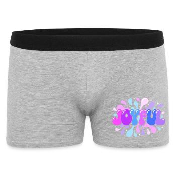 Helle Freude im Splash Pop - Männer Boxer Shorts - Grau meliert - Vorne