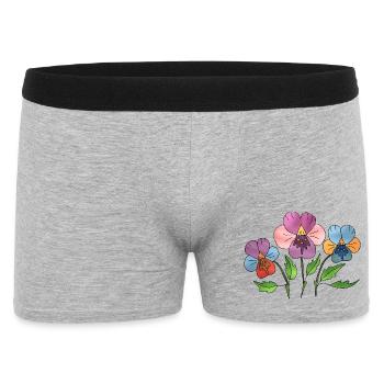 Fleur - Boxer Homme - gris chiné - Devant