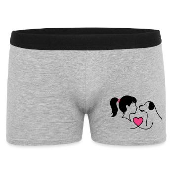 Maman Chien Fille Chien Chère Maîtresse - Boxer Homme - gris chiné - Devant