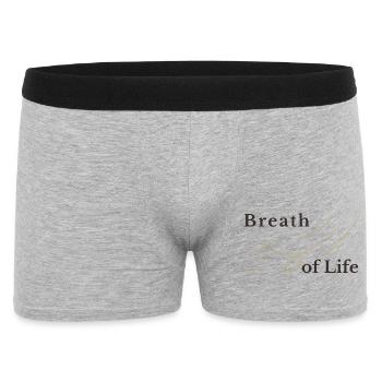 Breath of Life Christian Design – Gen 2:7 - Men's Boxer Shorts - heather grey - Front