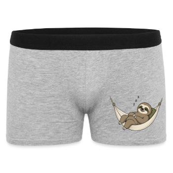 Faultier in der Hängematte - Männer Boxer Shorts - Grau meliert - Vorne