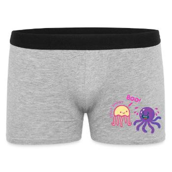 Jelly Ghost effraie une pieuvre - Boxer Homme - gris chiné - Devant