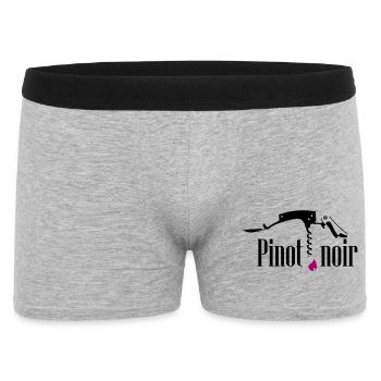 Pinot Noir Lover - Männer Boxer Shorts - Grau meliert - Vorne