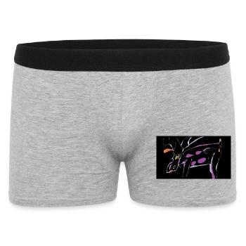 Purple - Men's Boxer Shorts - heather grey - Front