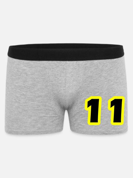 11 Symbole numérique - Boxer Homme - gris chiné
