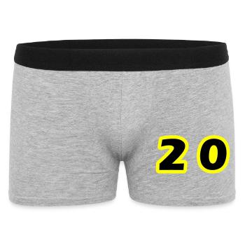 20 Symbole numérique - Boxer Homme - gris chiné - Devant