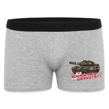 Panzer T-90 – Schlachtfeld Werkstatt - RCCX  - Männer Boxer Shorts - Grau meliert - Vorne