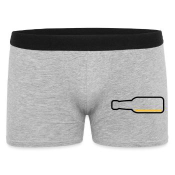 Bouteille de bière vide (Symbole bière bière / Pos 2C) - Boxer Homme - gris chiné - Devant