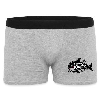 Bester Kinder Stil Hai - Männer Boxer Shorts - Grau meliert - Vorne
