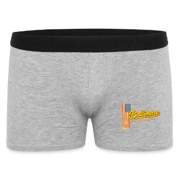 Design rétro du drapeau vintage de Baltimore - Boxer Homme - gris chiné - Devant