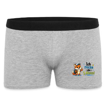 Ich rocke die 1. Klasse Fuchs - Männer Boxer Shorts - Grau meliert - Vorne