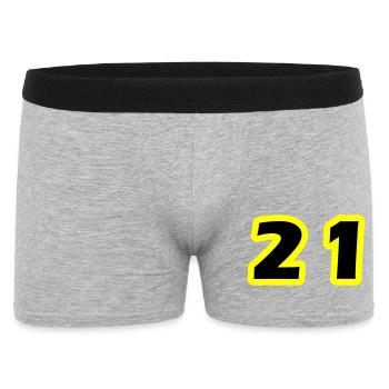 21 Symbole numérique - Boxer Homme - gris chiné - Devant