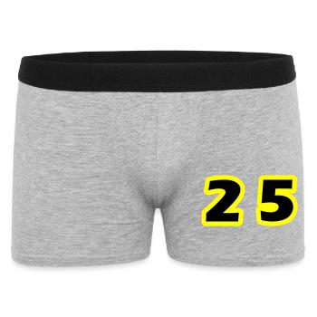 25 Zahl symbol - Männer Boxer Shorts - Grau meliert - Vorne
