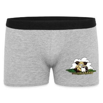 guten_morgääähn - Männer Boxer Shorts - Grau meliert - Vorne