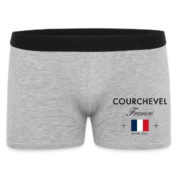 Courchevel, France, coordinates, travel, souvenir - Men's Boxer Shorts - heather grey - Front