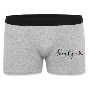 Cœur de famille - Boxer Homme - gris chiné - Devant