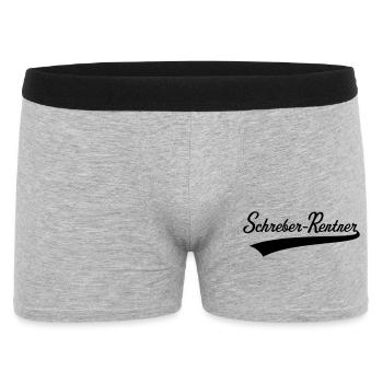 Schreber-Rentner (Rentner / Schrebergärtner / B) - Männer Boxer Shorts - Grau meliert - Vorne