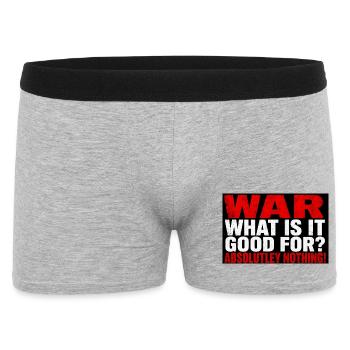 War for what? Nothing! - Men's Boxer Shorts - heather grey - Front