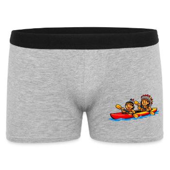 Indians paddling - Men's Boxer Shorts - heather grey - Front