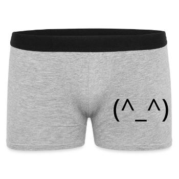 Joyeux Classique du Sourire des Émoticônes (^_^) - Boxer Homme - gris chiné - Devant