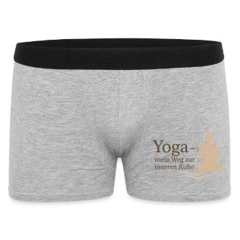Yoga Weg Zur Inneren Ruhe - Männer Boxer Shorts - Grau meliert - Vorne